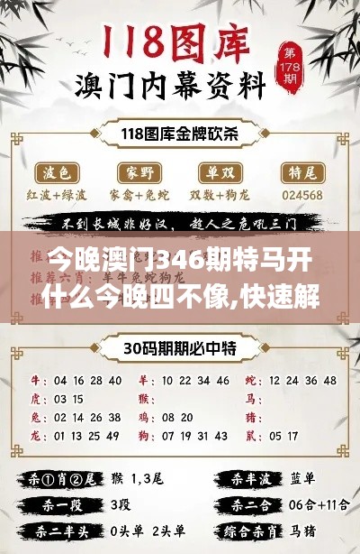 今晚澳门346期特马开什么今晚四不像,快速解答方案解析_LT2.334