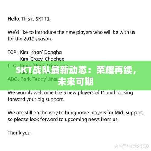 SKT战队最新动态:荣耀再续,未来可期