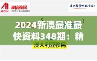 2024新澳最准最快资料348期:精准投资的新风向标